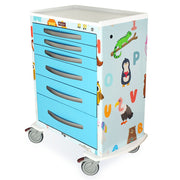 Harloff Powder Coated Aluminum Medical Cart, 22" x 36 3/4" - Key