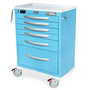 Harloff Powder Coated Aluminum Medical Cart, 22" x 36 3/4" - CompX WiFi Proximity Reader