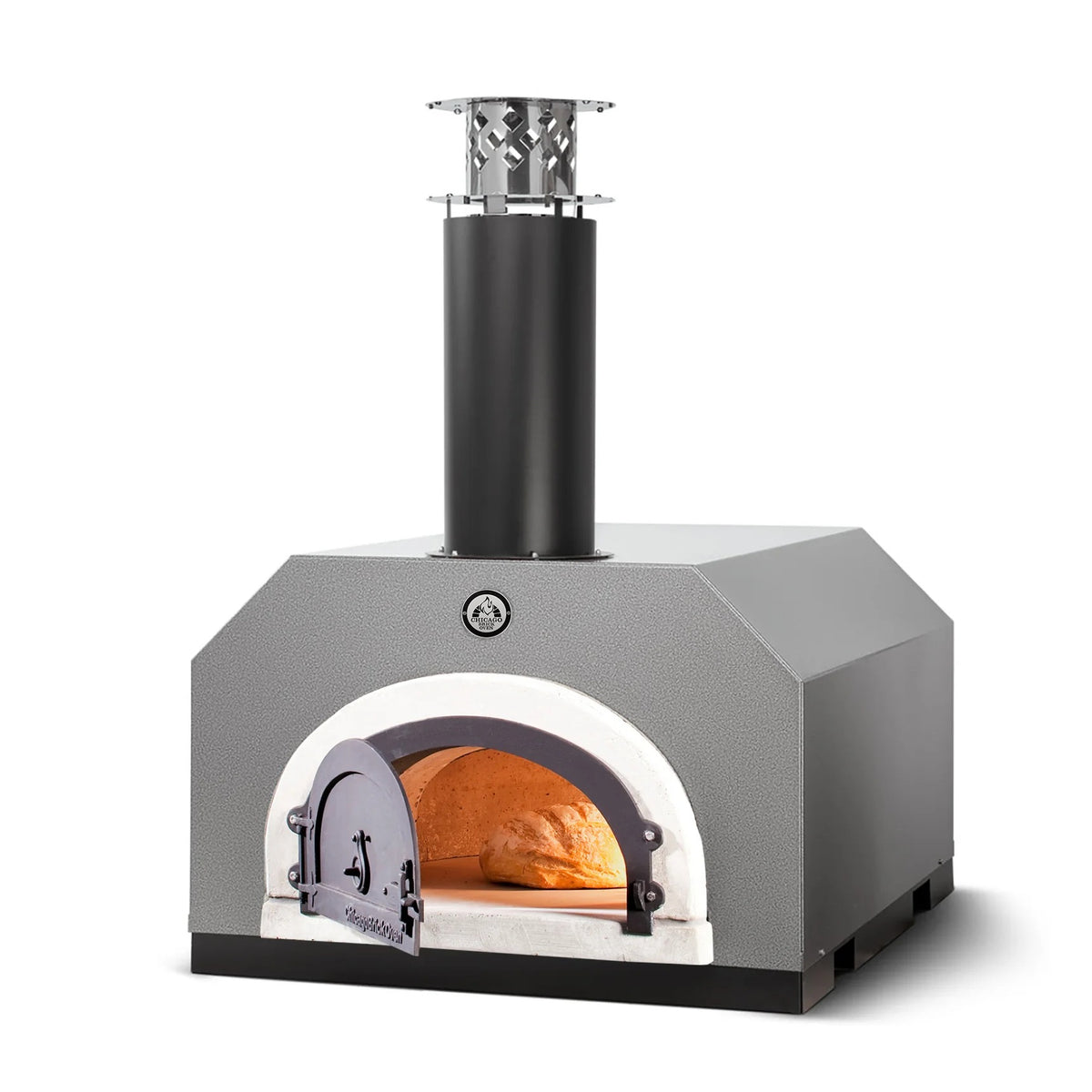 Chicago Brick Oven CBO-O-CT-500 Wood-Fired Pizza Oven, 34 1/4" Wide - Silver