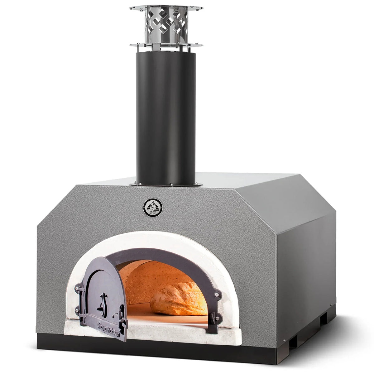 Chicago Brick Oven CBO-O-CT-750 Wood-Fired Pizza Oven, 35 1/2" Wide - Silver