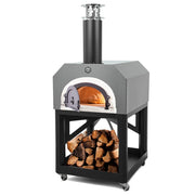 Chicago Brick Oven CBO-O-MBL-750 Wood-Fired Pizza Oven, 35 1/2" Wide - Silver