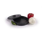 HS Inc. NHS1000 Charcoal Tortilla Server, 7" Diameter, 12/Case - Green