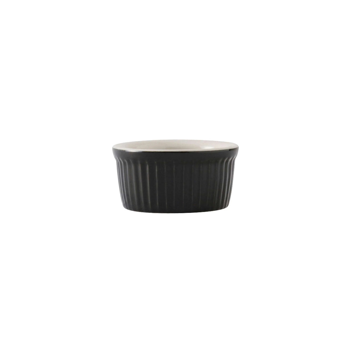 Tuxton Accessories Decorated China Ramekin, 2.5 oz., 48/Case - Black Ivory