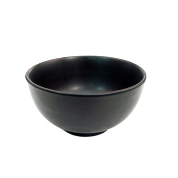 CAC China 666-4-BLK Japanese Style Stoneware Rice Bowl, 4 1/2" Diameter, Black, 36/Case - Default Title