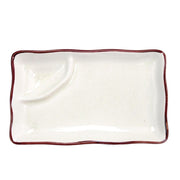 CAC China 666-77-W Japanese Style Stoneware Plate, 4" x 8", White, 24/Case - Default Title