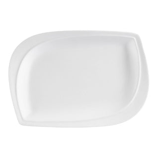 CAC China ASP Aspen Tree Porcelain Platter, Ivory - 8"