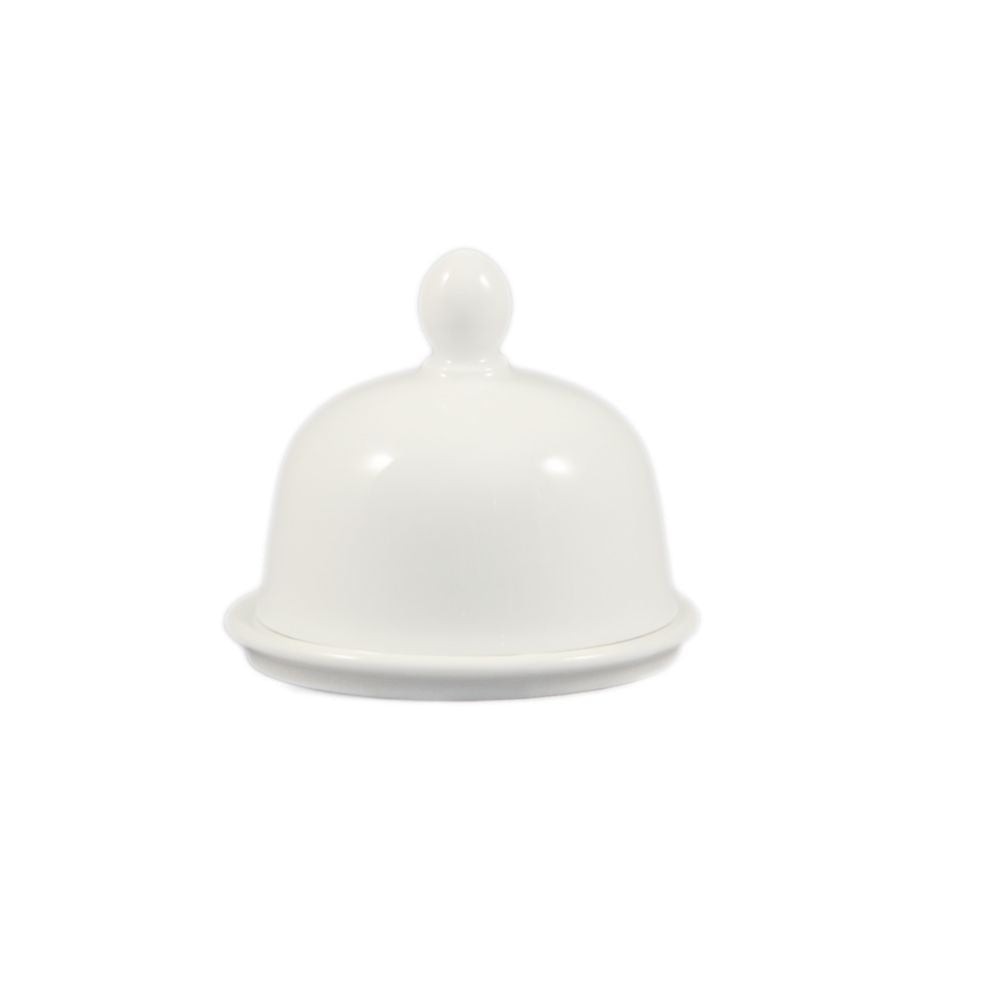 CAC China BUT-1 Gourmet Porcelain Butter Dish, 1 oz., 24/Case - Default Title