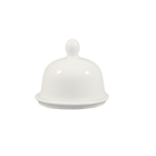 CAC China BUT-1 Gourmet Porcelain Butter Dish, 1 oz., 24/Case - Default Title