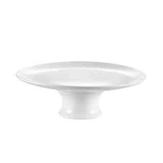 CAC China CKST-21F Porcelain Cake Stand, 12" Diameter, White, 6/Case - Default Title