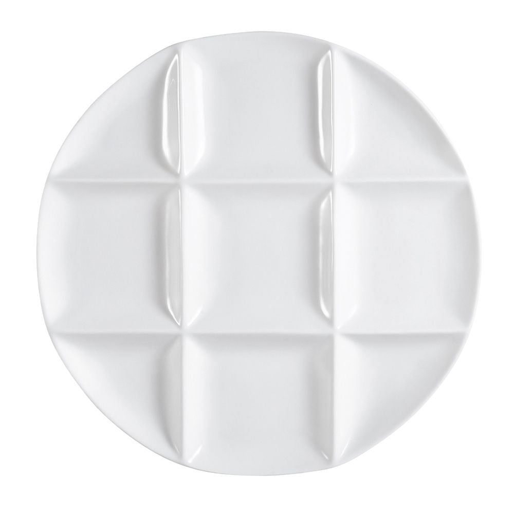 CAC China CMP Porcelain Tray, 1" High, 12/Case - Round