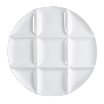 CAC China CMP Porcelain Tray, 1" High, 12/Case - Round