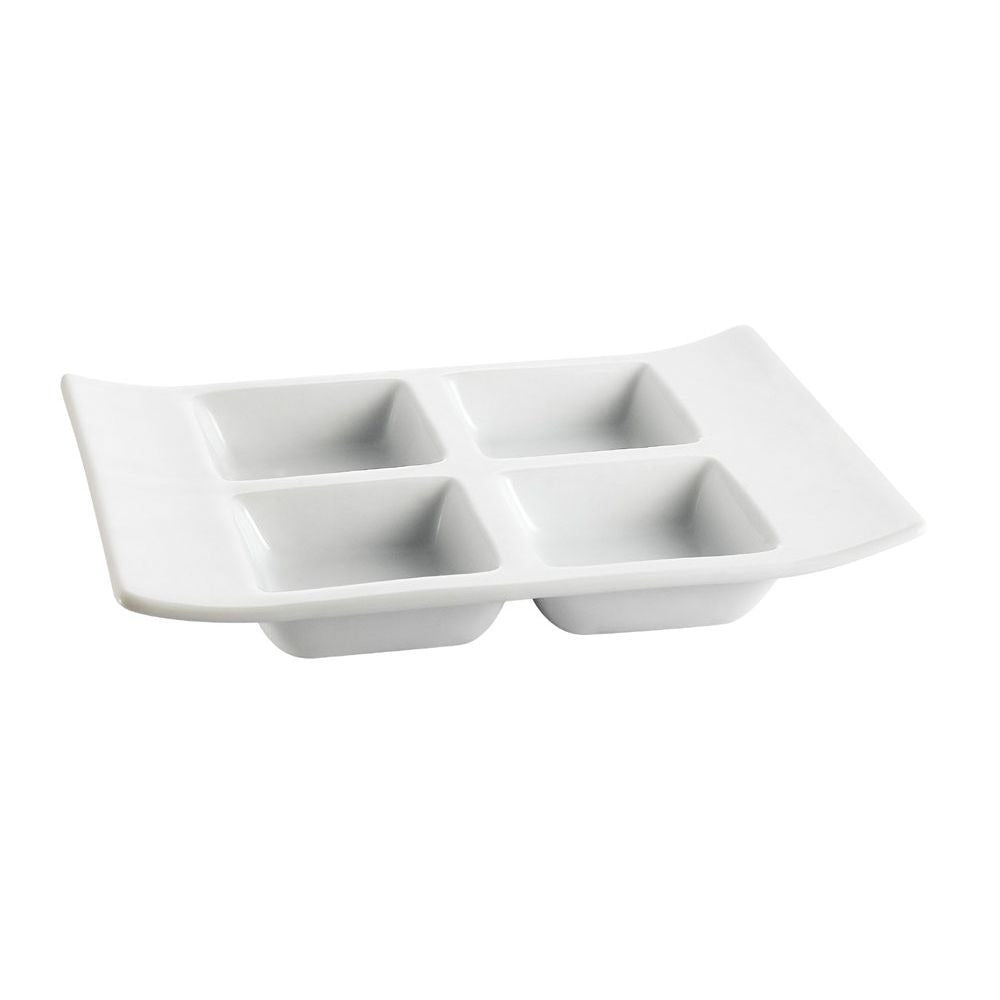 CAC China CN-4T8 Porcelain Tray, 4 oz., White, 24/Case - Default Title