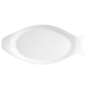 CAC China COL-F41 Platter, 6" x 12 1/4", White, 12/Case - Default Title