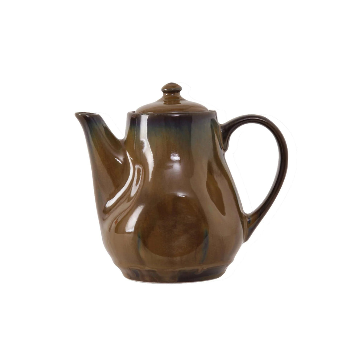 Tuxton TuxTrendz Artisan China Teapot, 17 oz., 12/Case - Brown