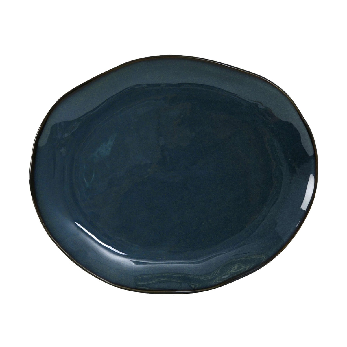 Tuxton TuxTrendz Artisan China Platter, 13 1/4" Long, 12/Case - Night Sky