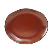 Tuxton TuxTrendz Artisan China Platter, 13 1/4" Long, 12/Case - Red Rock