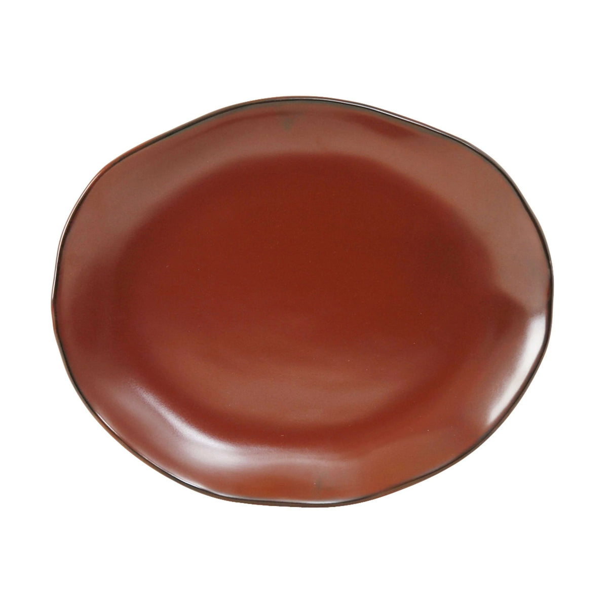 Tuxton TuxTrendz Artisan China Platter, 13 1/4" Long, 12/Case - Red Rock