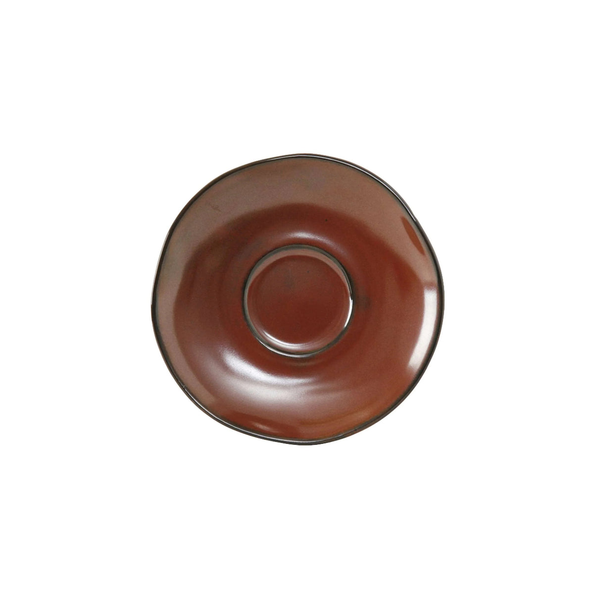 Tuxton TuxTrendz Artisan China Saucer, 6 3/8" Diameter, 24/Case - Red Rock