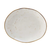 Tuxton TuxTrendz Artisan China Platter, 13 1/4" Long, 12/Case - Geode Agave