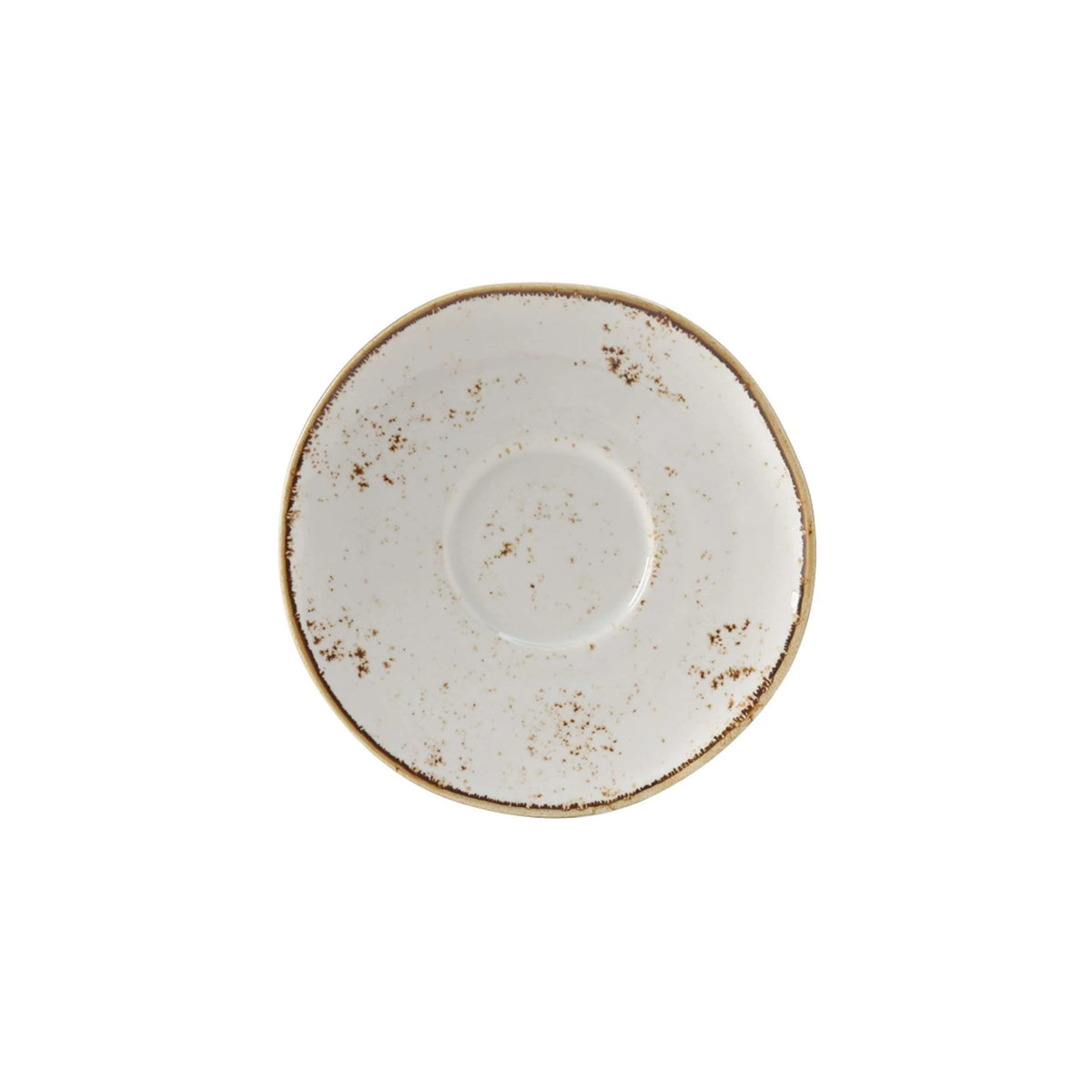 Tuxton TuxTrendz Artisan China Saucer, 6 3/8" Diameter, 24/Case - Geode Agave