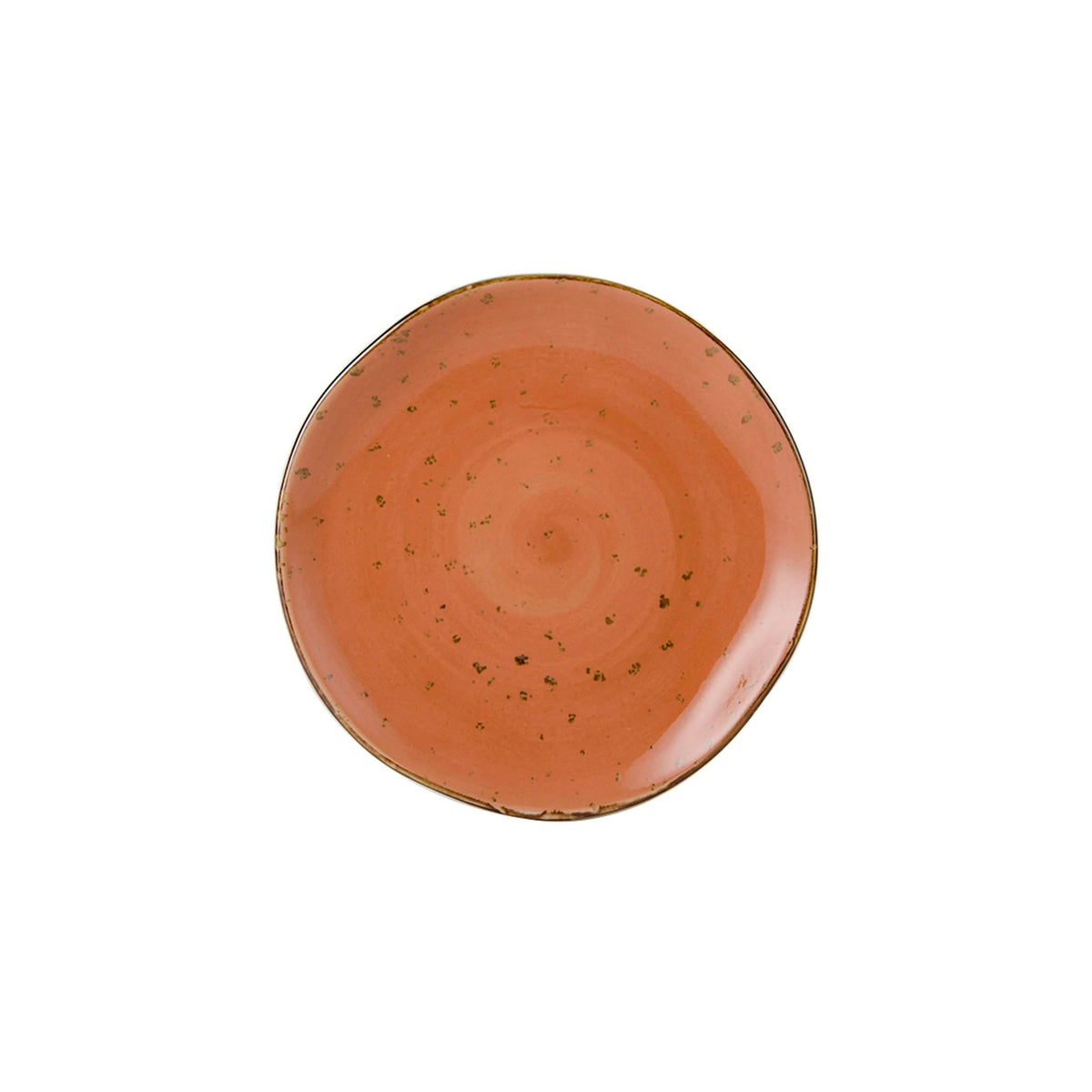 Tuxton TuxTrendz Artisan China Plate, 6 1/2" Diameter, 24/Case - Geode Coral