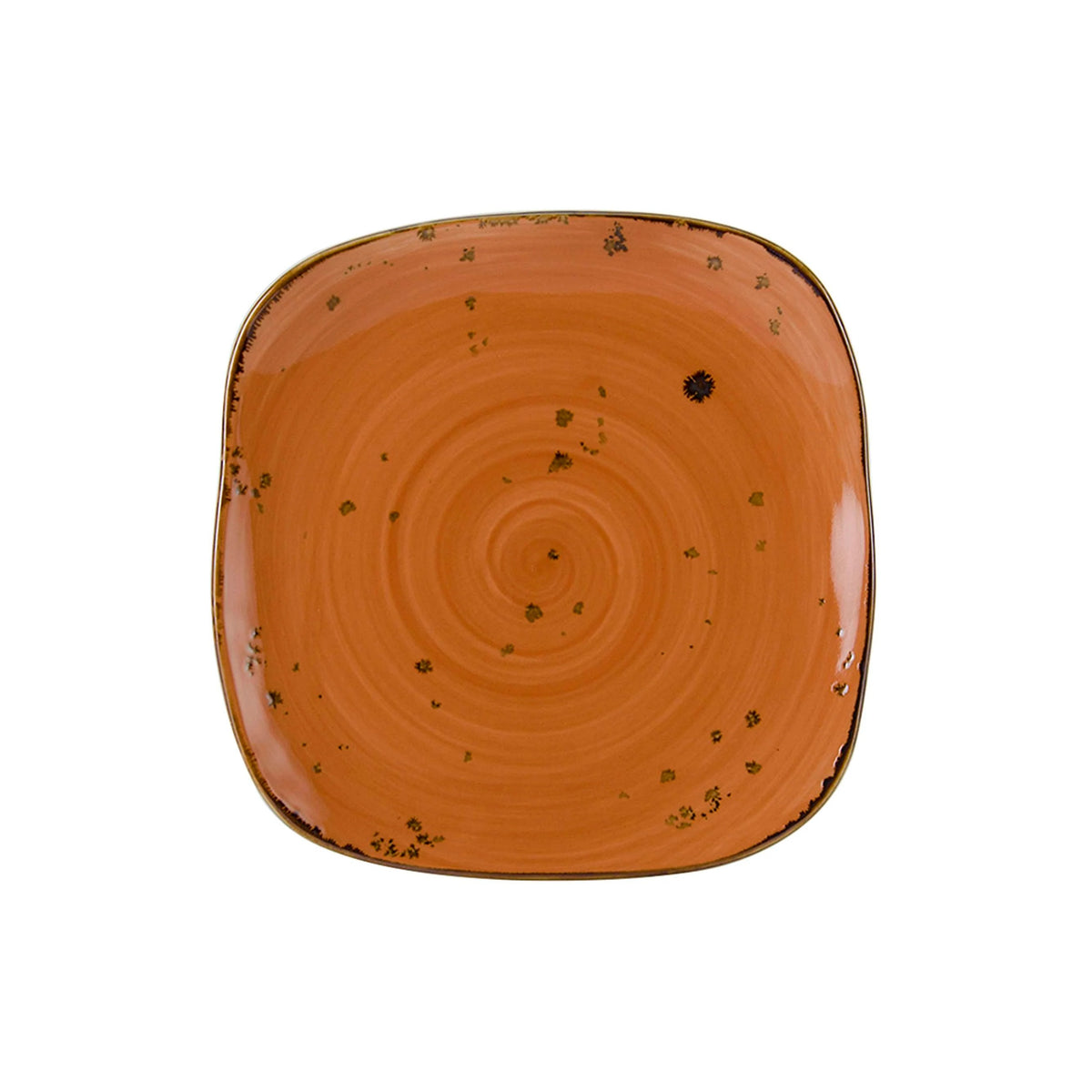 Tuxton TuxTrendz Artisan China Plate, 9" x 9", 12/Case - Geode Coral