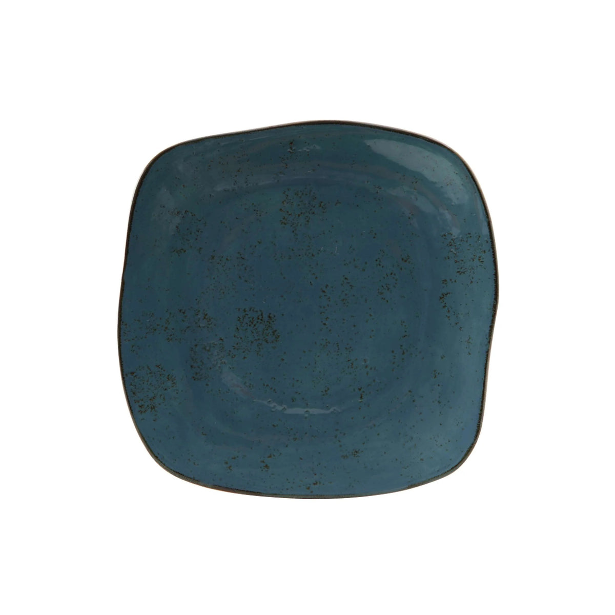 Tuxton TuxTrendz Artisan China Plate, 9" x 9", 12/Case - Geode Azure