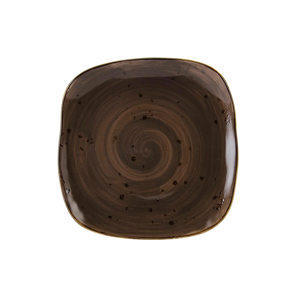Tuxton TuxTrendz Artisan China Plate, 9" x 9", 12/Case - Geode Mushroom
