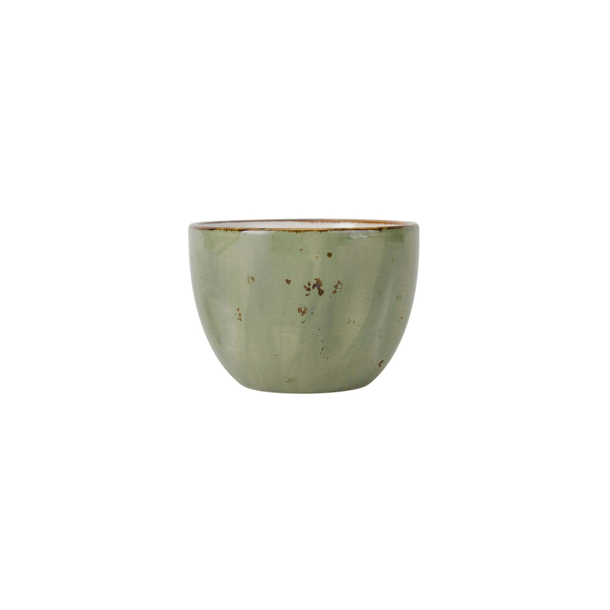 Tuxton TuxTrendz Artisan China Bouillon Cup, 8 oz., 24/Case - Geode Olive