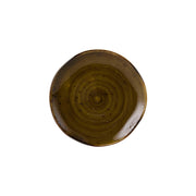 Tuxton TuxTrendz Artisan China Plate, 6 1/2" Diameter, 24/Case - Geode Walnut