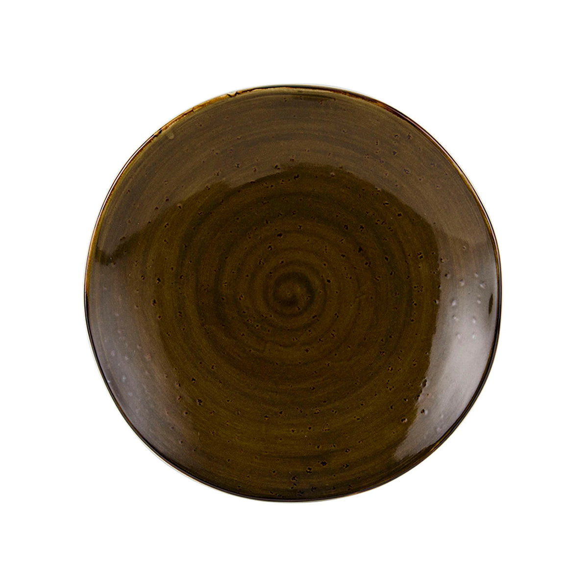 Tuxton TuxTrendz Artisan China Plate, 12/Case - Geode Walnut