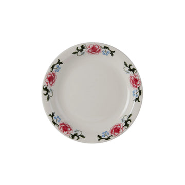Tuxton LCA Western Rose China Plate, Multicolor - 7 1/4"