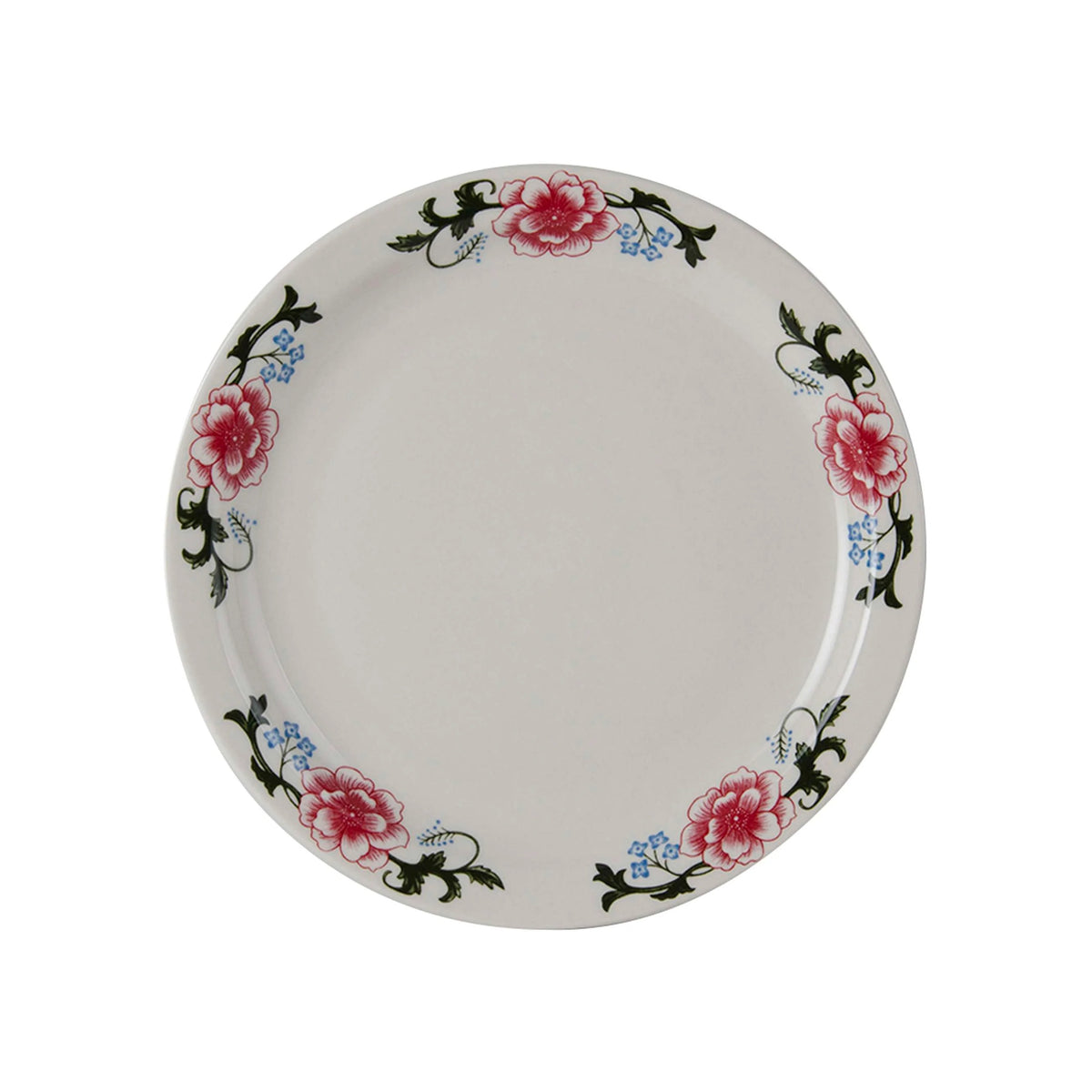 Tuxton LCA Western Rose China Plate, Multicolor - 10 1/2"