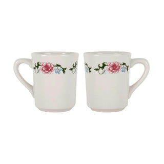 Tuxton LCM-080 Western Rose China Mug, 8 oz., Multicolor, 36/Case - Default Title