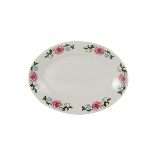 Tuxton LRH Western Rose China Platter, Multicolor - 9 3/8"