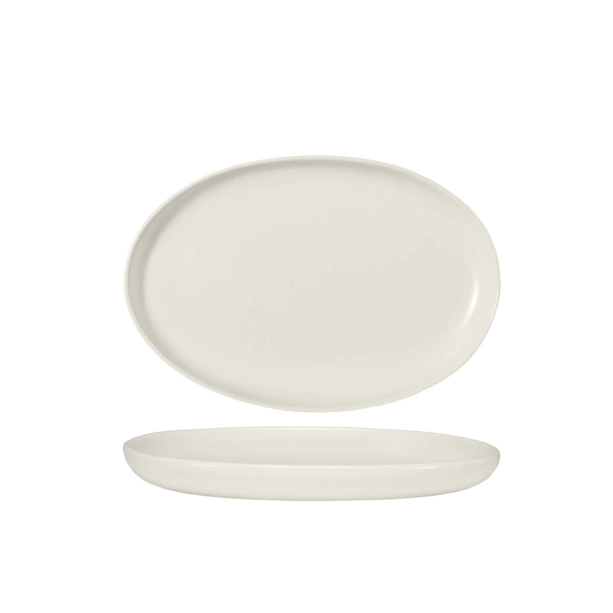 Tuxton MWH TuxTrendz Malibu China Platter, White, 12/Case - 10 1/2"