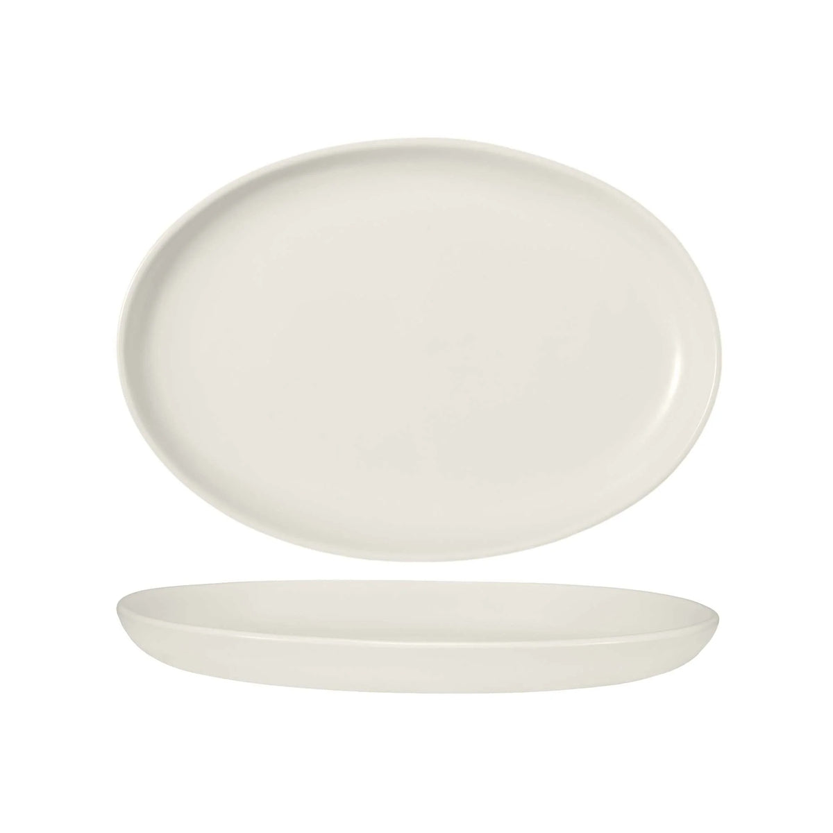 Tuxton MWH TuxTrendz Malibu China Platter, White, 12/Case - 12 3/4"