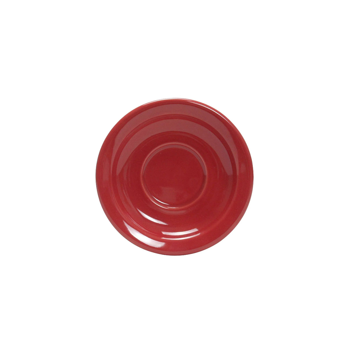 Tuxton NQE-054 TuxCare Healthcare China Saucer, 5 1/2" Diameter, Red, 36/Case - Default Title