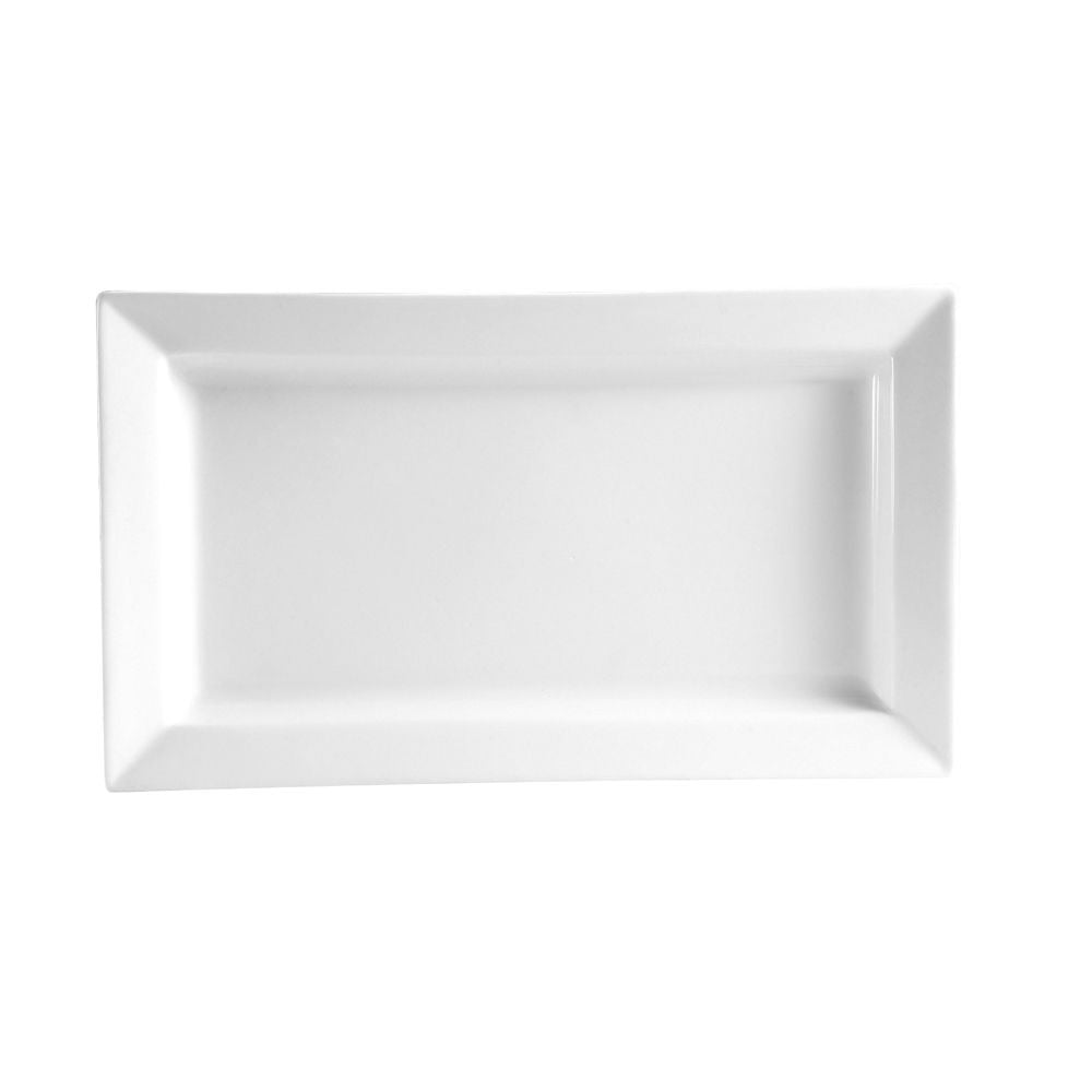 CAC China PNS-12 Princesquare Porcelain Platter, 5 1/2" x 10", 24/Case - Default Title
