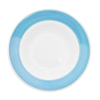 CAC China R-120-BLU Rainbow Stoneware Pasta Bowl, 26 oz., 12/Case - Default Title