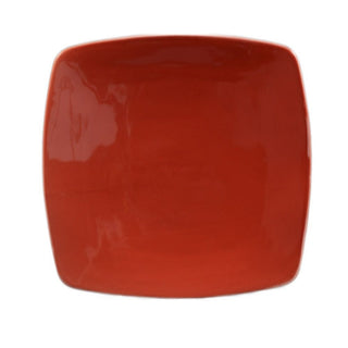 CAC China R-FS21R Clinton Colorful Stoneware Plate, 11 7/8" x 11 7/8", Red, 12/Case - Default Title