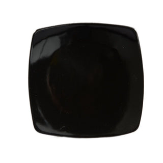 CAC China R-FS8-BLK Clinton Colorful Stoneware Plate, 8 7/8" x 8 7/8", Black, 24/Case - Default Title