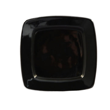 CAC China R-S8Q-BLK Clinton Colorful Stoneware Plate, 8 7/8" x 8 7/8", Black, 24/Case - Default Title