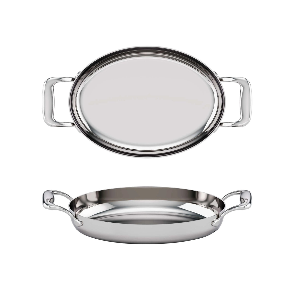 Tuxton RTVH DisplayTux Stainless Steel Roasting Pan, Silver - 46 oz.