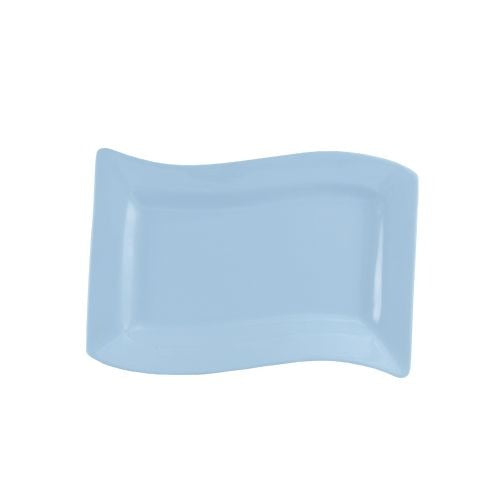 CAC China SOH-14-LBU Soho Colorful Stoneware Platter, 8 7/8" x 13 1/2", Blue, 12/Case - Default Title