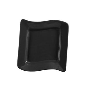 CAC China SOH-16-BLK Soho Colorful Stoneware Plate, 10 1/2" x 10 1/2", Black, 12/Case - Default Title