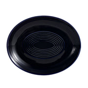 CAC China TG-14C-CBU Tango Colorful Porcelain Platter, 10 1/4" x 12 3/4", Blue, 12/Case - Default Title