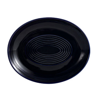 CAC China TG-14C-CBU Tango Colorful Porcelain Platter, 10 1/4" x 12 3/4", Blue, 12/Case - Default Title