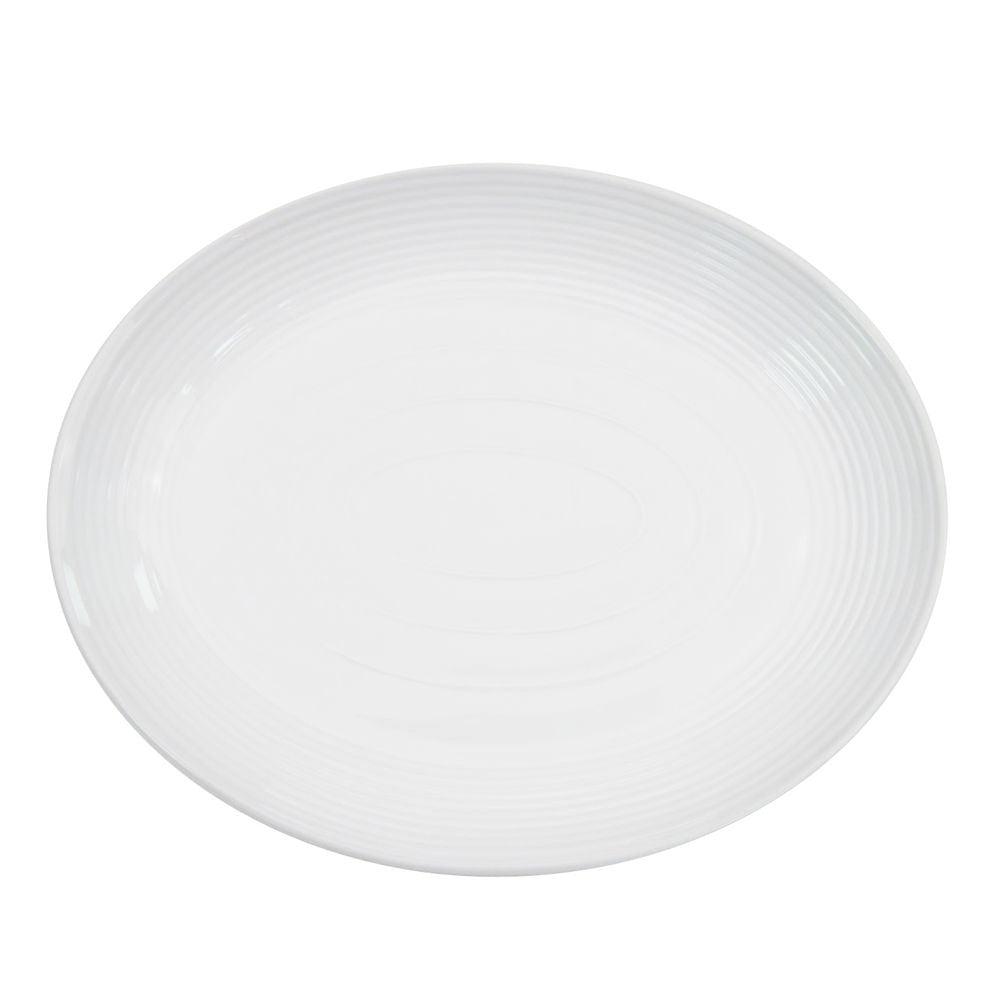 CAC China TGO-13C Tango Bone White Porcelain Platter, 9 1/4" x 11 1/2", 12/Case - Default Title