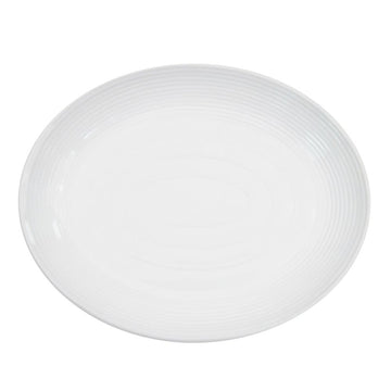 CAC China TGO-13C Tango Bone White Porcelain Platter, 9 1/4" x 11 1/2", 12/Case - Default Title